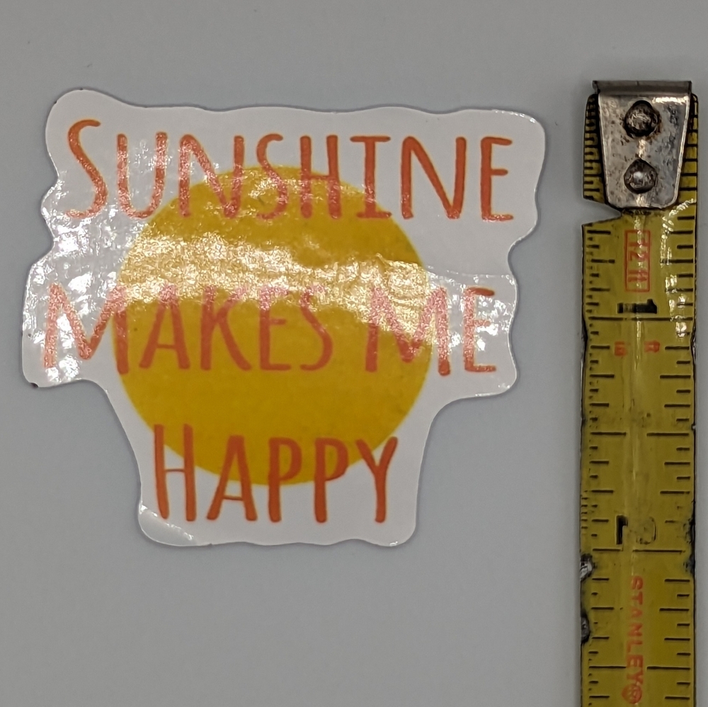 Sunshine Makes Me Happy Sticker - Picture 2 of 2